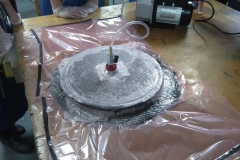 Vacuum bagging a wheel